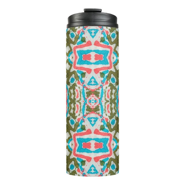 Ikat Ethnic Abstract Pattern. Shaman Pattern. Peni Thermal Tumbler (Front)