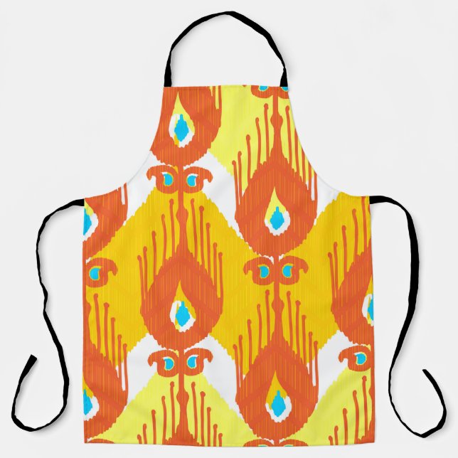 Ikat fabric pattern apron (Front)