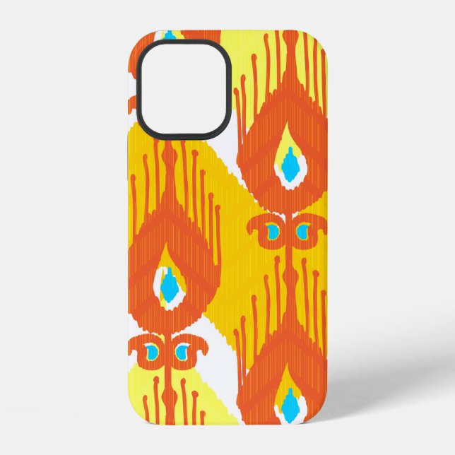 Ikat fabric pattern iPhone case (Back)