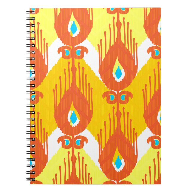Ikat fabric pattern notebook (Front)