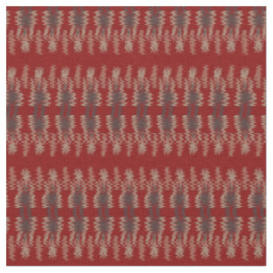 Ikat Fabric Stripes Pattern in Red Grey White