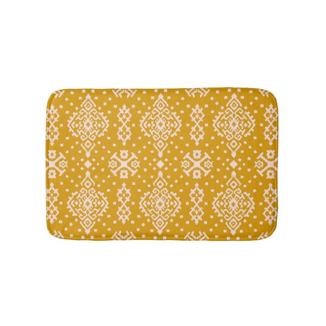 Ikat folklore ornament - ethnic texture. bath mat (Front)