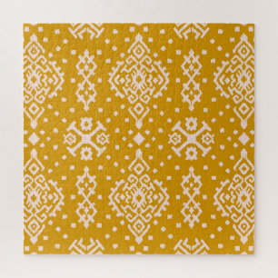 Ikat folklore ornament - ethnic texture. jigsaw puzzle