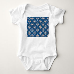 Ikat Geometric Folklore Damask Ornament Baby Bodysuit