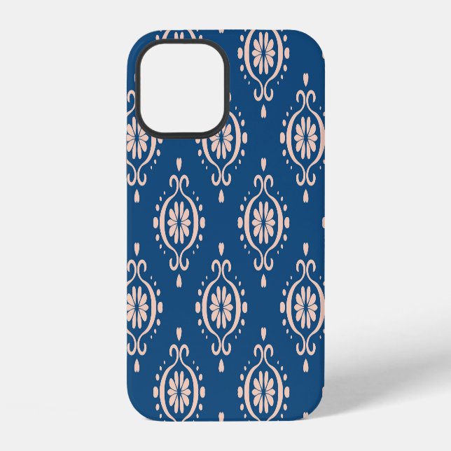 Ikat Geometric Folklore Damask Ornament iPhone Case (Back)