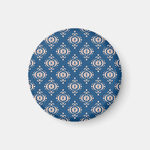 Ikat Geometric Folklore Damask Ornament Magnet