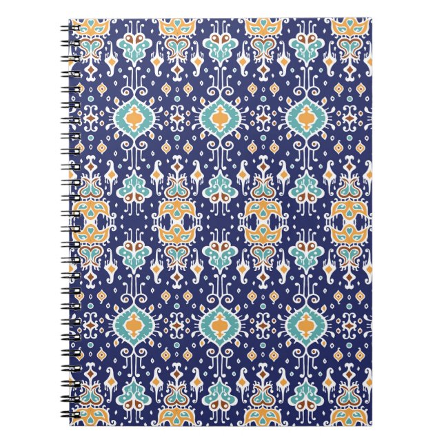 Ikat Geometric: Folklore Oriental Ornament. Notebook (Front)