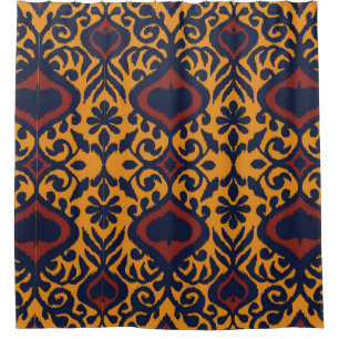 Ikat geometric folklore ornament. Oriental damask