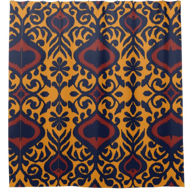 Ikat geometric folklore ornament. Oriental damask  (Front)