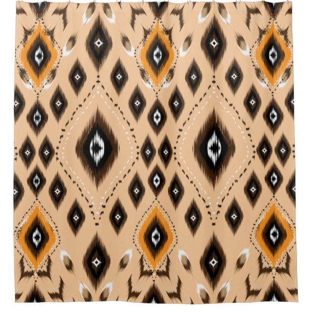 Ikat geometric folklore ornament. Tribal ethnic te (Front)