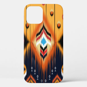 Ikat geometric folklore ornament. Tribal ethnic te iPhone 12 Case