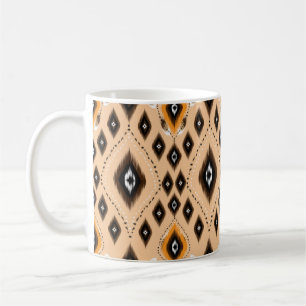 Ikat geometric folklore ornament. Tribal ethnic te Coffee Mug