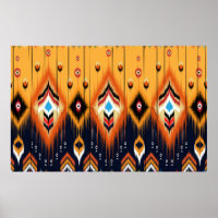 Ikat geometric folklore ornament. Tribal ethnic te