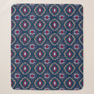 Ikat geometric folklore ornament. Tribal ethnic Vi Sherpa Blanket