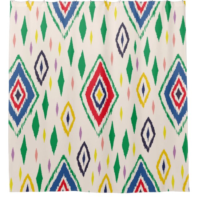 Ikat geometric folklore ornament with diamonds. Tr (Front)