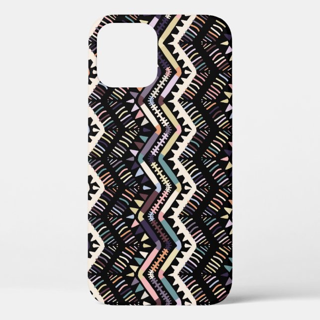 Ikat geometric folklore, tribal Aztec pattern. Case-Mate iPhone Case (Back)