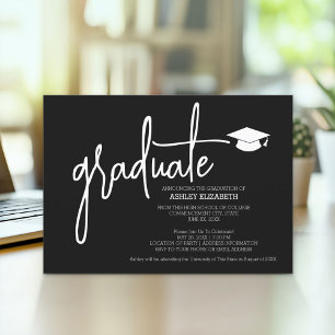 Ikat Modern Graduation Party Invitation