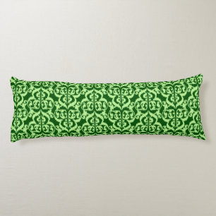 Ikat Moorish Damask - pine and mint green Body Pillow