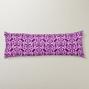 Ikat Moorish Damask - purple and orchid Body Pillow
