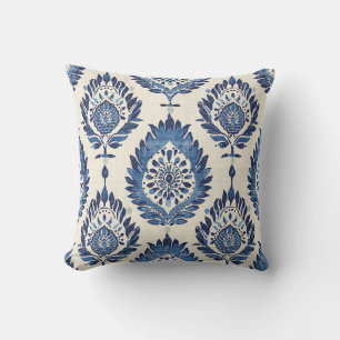 Ikat Pattern Fabric Throw Pillow