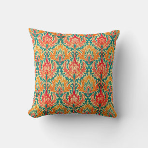 Ikat Pattern Fabric Throw Pillow