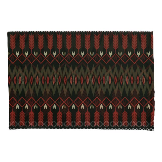 Ikat Pattern: Geometric Ethnic Ornament Pillowcase (Front)