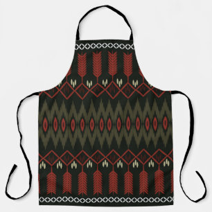 ikat Pattern. Geometric seamless ornament. Ethnic Apron