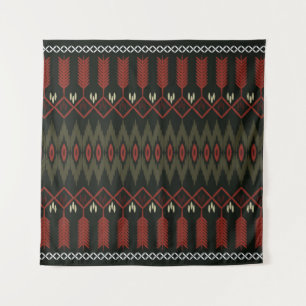 ikat Pattern. Geometric seamless ornament. Ethnic Tapestry