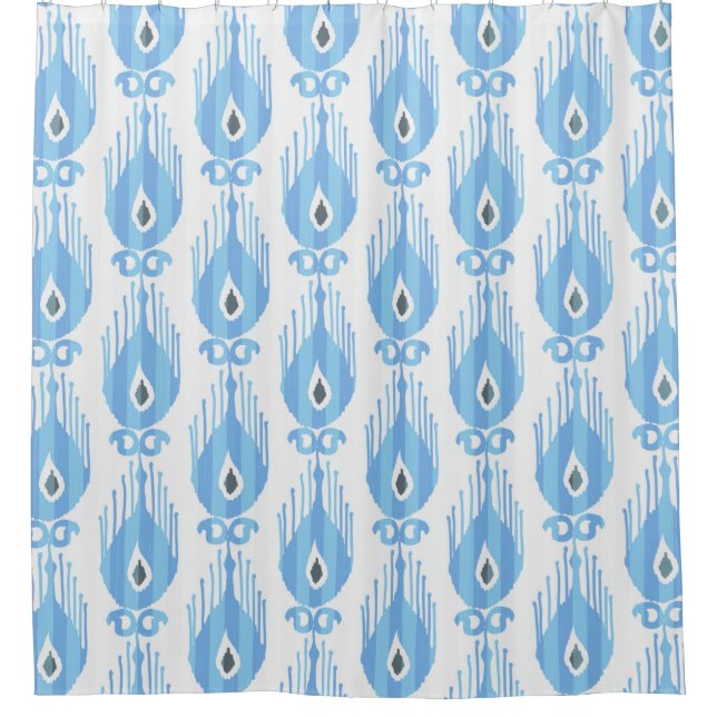 Ikat pattern in blue and white (Front)