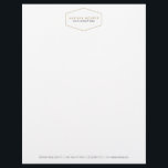 Ikat Pattern in Grey/White Designer Letterhead<br><div class="desc">Coordinates with the Ikat Pattern in Grey/White Designer Business Card Template by 1201AM. The decorative ikat background on this header of this letterhead template gives a subtle background for your name or business name. Stylish and elegant. © 1201AM CREATIVE</div>