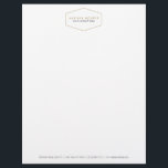 Ikat Pattern in Grey/White Designer Letterhead<br><div class="desc">Coordinates with the Ikat Pattern in Grey/White Designer Business Card Template by 1201AM. The decorative ikat background on this header of this letterhead template gives a subtle background for your name or business name. Stylish and elegant. © 1201AM CREATIVE</div>