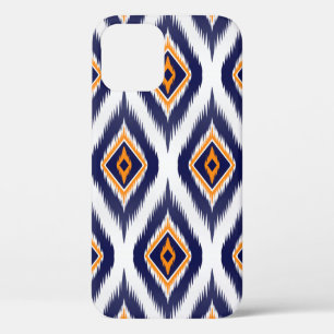 Ikat pattern textile fabric ethnic tribal motif ma iPhone 12 case