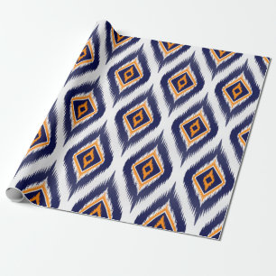 Ikat pattern textile fabric ethnic tribal motif ma wrapping paper