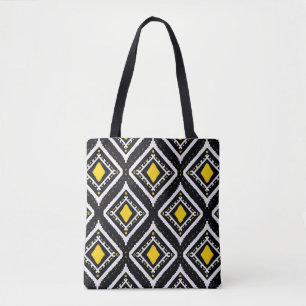 Ikat patterns ethnic tribal textile American Afric Tote Bag