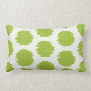 Ikat Scratch Dot, Celery Lumbar Pillow