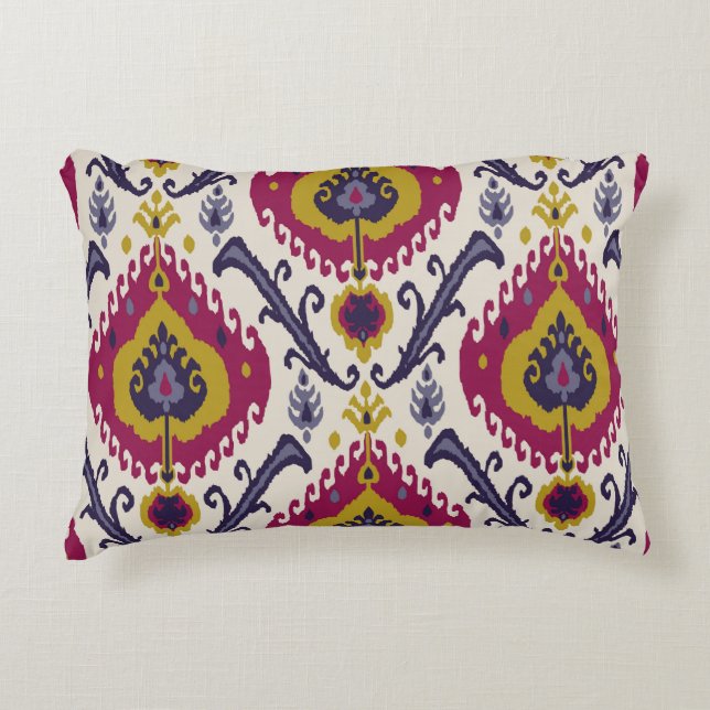 Ikat seamless pattern background Traditional patte Accent Pillow (Front)