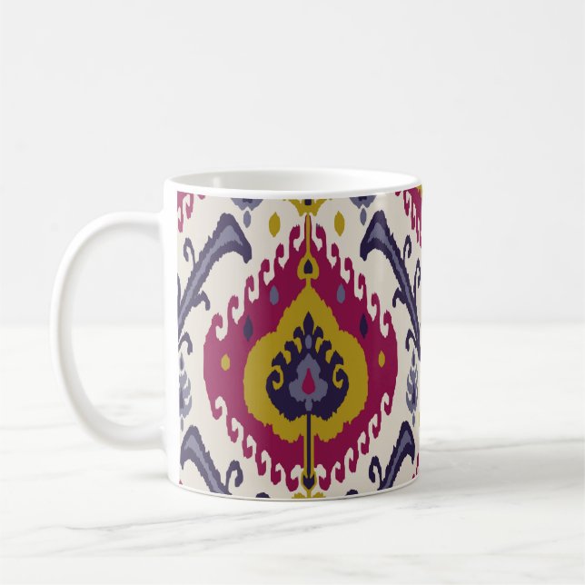 Ikat seamless pattern background Traditional patte Coffee Mug (Left)
