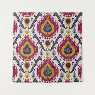 Ikat seamless pattern background Traditional patte Tapestry