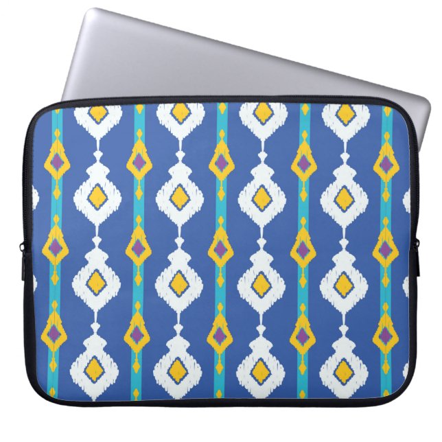 Ikat seamless pattern  laptop sleeve (Front)