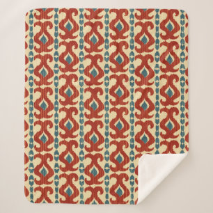 Ikat seamless pattern sherpa blanket