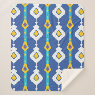 Ikat seamless pattern  sherpa blanket
