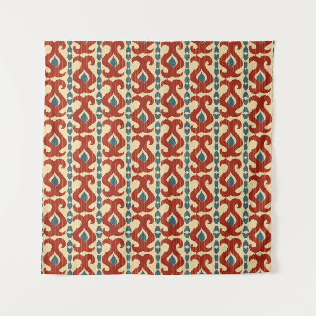 Ikat seamless pattern tapestry (Front)