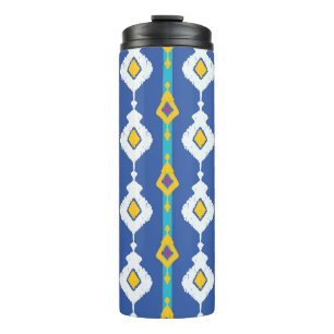 Ikat seamless pattern thermal tumbler