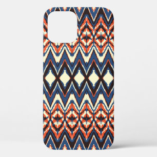 Ikat seamless pattern. tie dye shibori print with iPhone 12 case