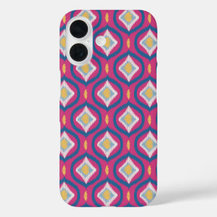 Ikat Series Ogee Orange Pink iPhone 16 Case