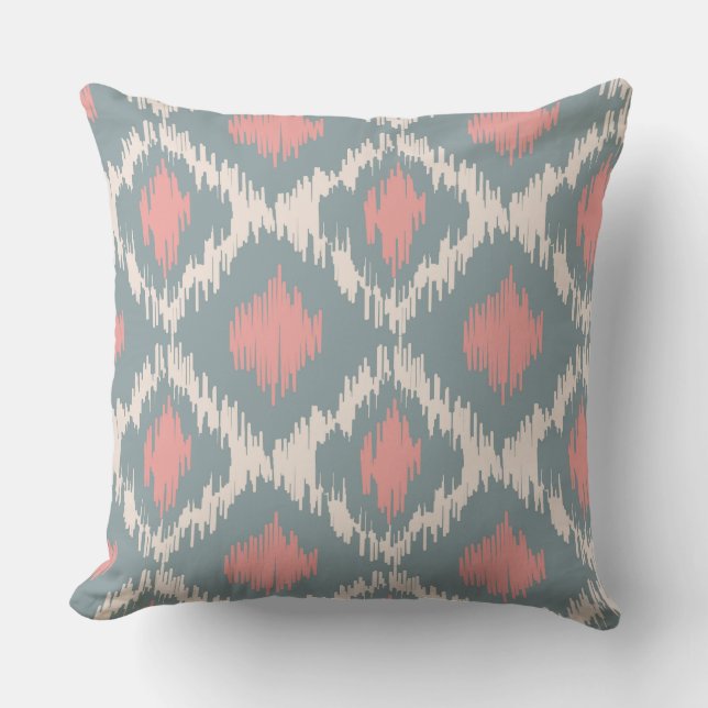 Ikat Series  Throw Pillow (Front)