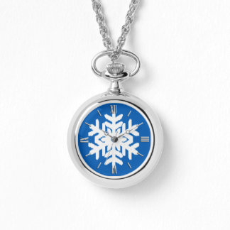 Ikat Snowflake - Cobalt blue and white Watch