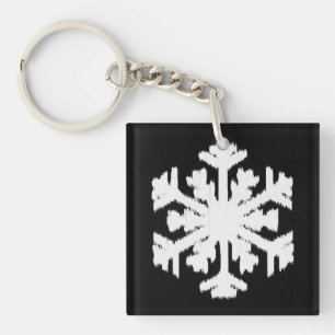Ikat Snowflake - Noir et blanc