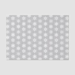 Ikat Snowflakes - Silver grey and white Tissue Paper