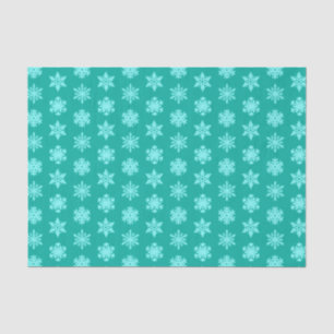 Ikat Snowflakes - Turquoise and aqua Tissue Paper